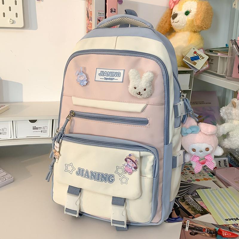 School bag Children's elementary school students Girls Junior high school students High school two-piece set Backpack