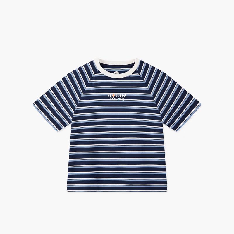 MQD Boys' College Style Striped Short Sleeve T-Shirt