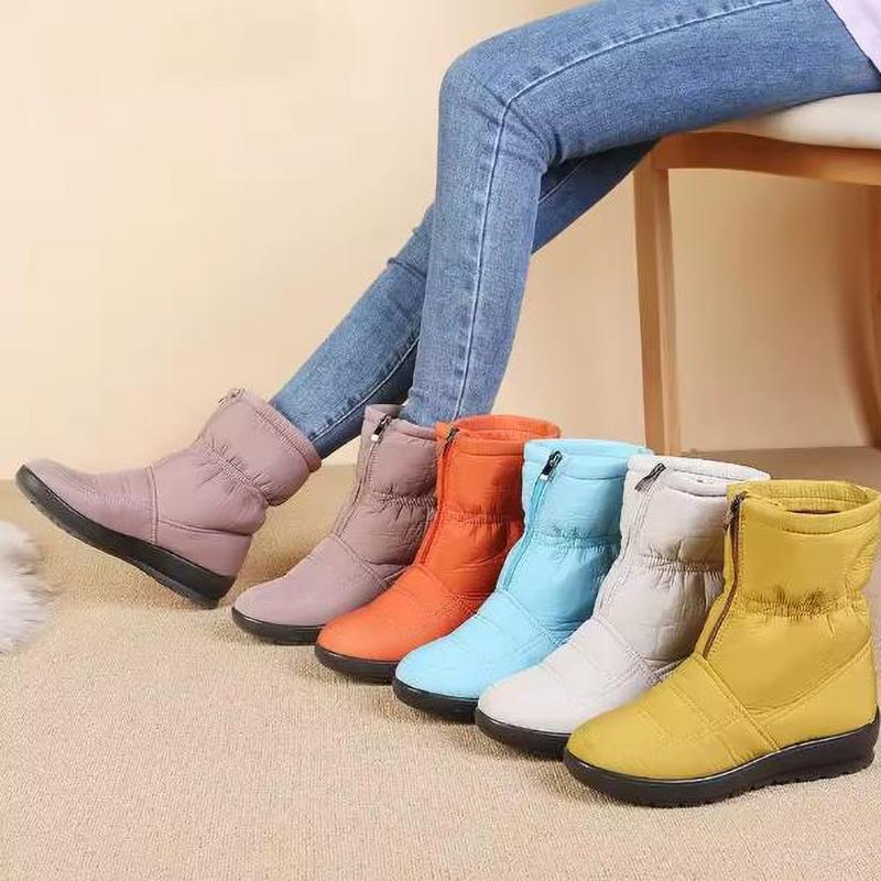 Colorful Fashion Winter Shoes Women Snow Boots Flat Non slip Waterproof Women Ankle Boots Warm