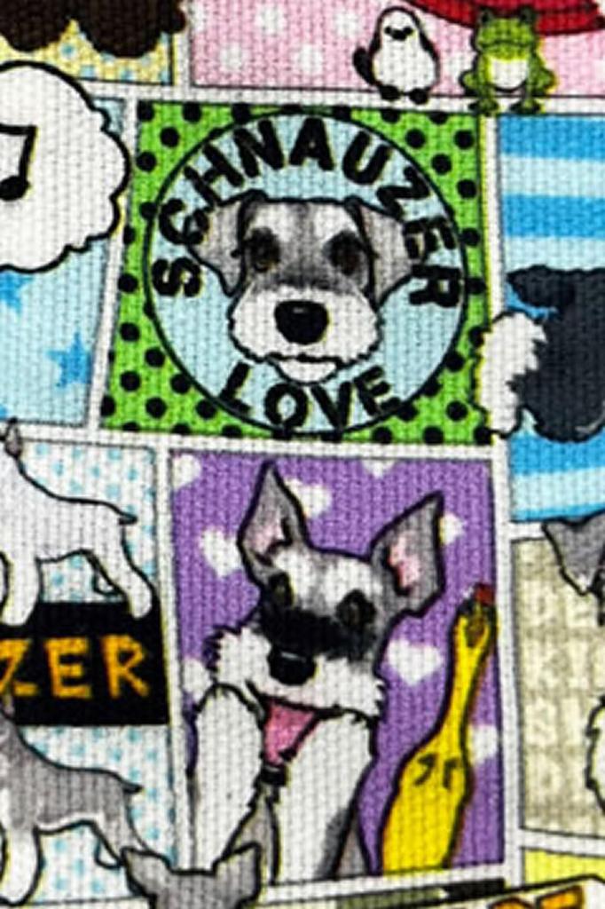 Spice Note Guitar Strap PP50 Series "AmeComi Dogs" - Polypropylene Fabric, American Comic-Style Design, Made In Japan, Length 820mm-1450mm,