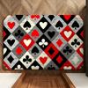 Game P-Poker Suit A-Ace Floor Mat Soft Flannel Entrance Door Mat Non Slip Absorbent Bathroom Bedroom Floor Rug
