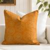 Orange Pattern Cushion Cover Natural Linen Pillow Cover DoubleSided Print Cushion Cover for Sofa Home Decor