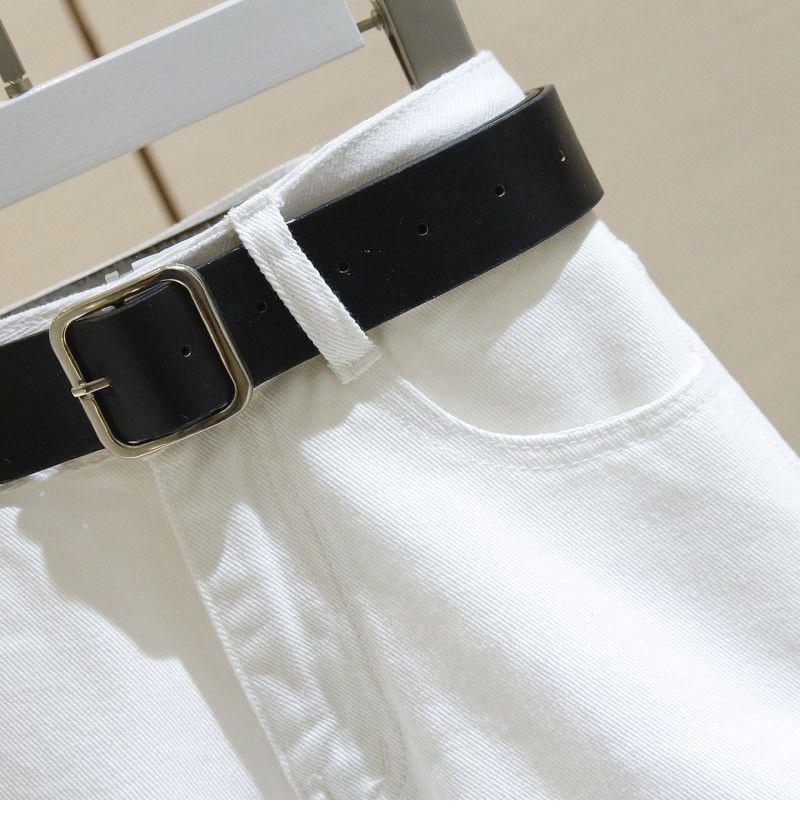 Trendy Women's High-Waisted Denim Shorts - 2026 Spring/Summer Korean Style, Loose Fit, Slimming Rolled Hem, Wide Leg A-line Design