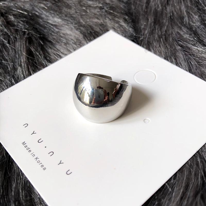 3Pcs Gold Color  Color Metal Minimalist Glossy Wide Open Rings Geometric Finger Rings For Women Men Jewelry