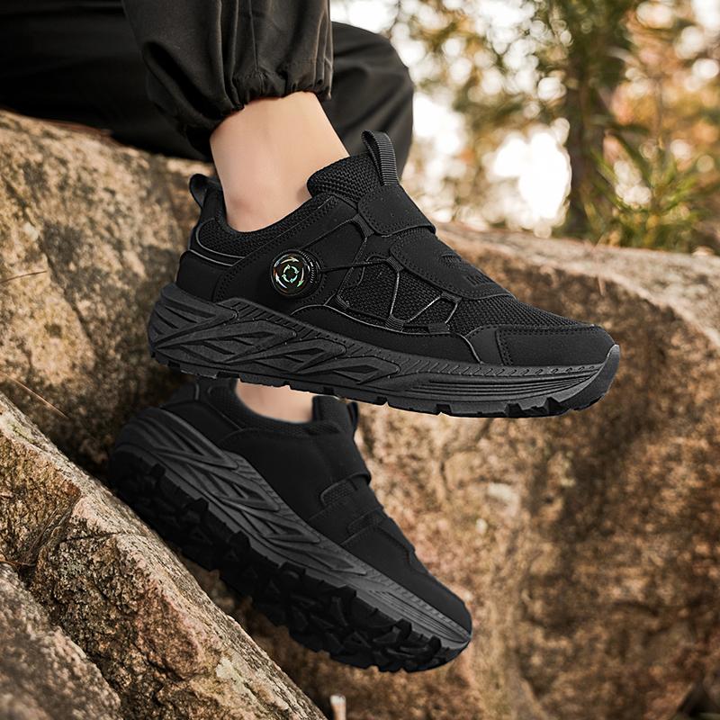 New Rotary Buckle Men's Trekking Shoes Outdoor Platform Hiking Shoes Men Climbing Shoes Mesh Breathable Walking Sneakers For Man