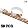 50/100Pcs Mosaic Pattern Colorful Paper Wristbands Waterproof Disposable Bracelets For Parties, Concerts, Festivals
