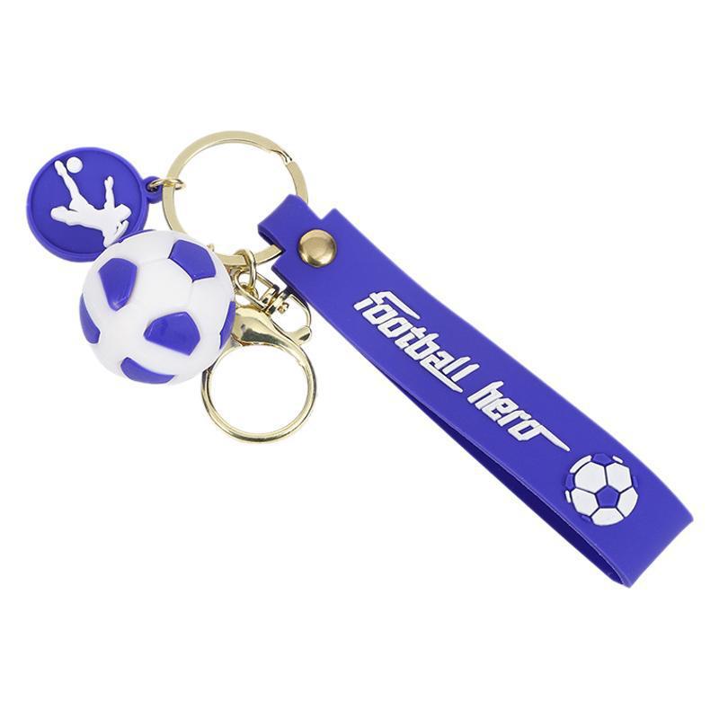 Football Cup Cartoon Mini Simulation Football Keychain Outdoor Backpack Key Pendant Gift Travel Commemoration