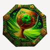 Four-Leaf Clover Ornament: Luck in Every DetailUmbrella, Portable 3-Fold Compact Umbrella for Men & Women Gift