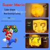 LED Super Mario Question Mark Light - USB Rechargeable Night Lamp with Sound