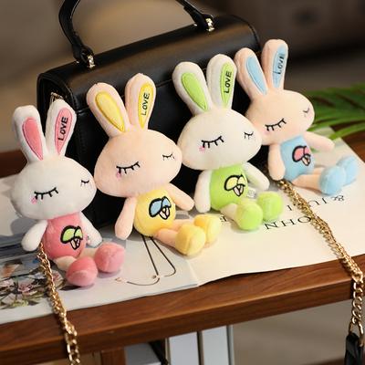 Little Rabbit Plush Toy Rabbit Doll Bag Pendant Little White Rabbit Doll