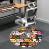 1pc Kitty Cats Office Round Area Rug, Indoor Mat Suitable ForOffice, Under Office Chairs Bedroom Living Room Home Decor, Room Deco n77