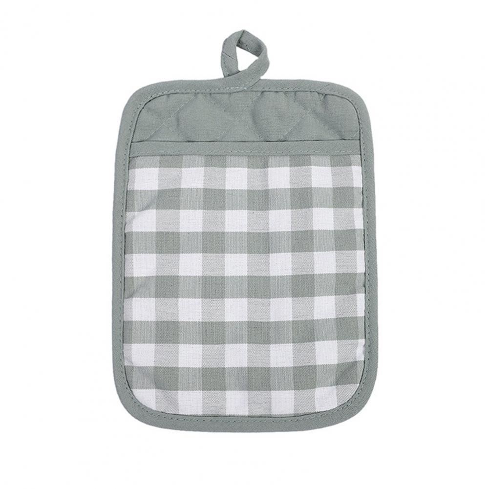 Apron Set Microwave Oven Gloves Insulation Gloves Anti Scald Insulation Pad Grid Series Anti Fouling Apron Plaid Kitchen Apron