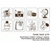 DIY Journaling Scrapbooking Diary Decoration 8Pcs/Set Wooden Stamp Seal Fresh Cute Pattern Seal Stamp Gift
