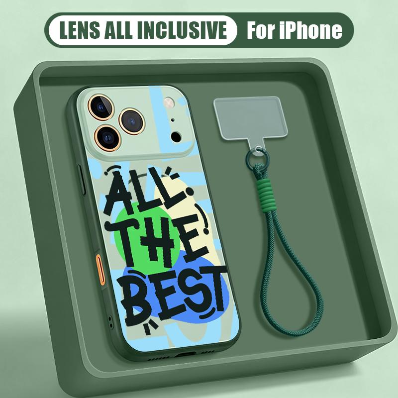 Fashion Letter Pattern Hand Strap Case For iPhone 17 Pro Max iPhone 16 15 14 13 Pro Max Magnetic For Magsafe Hybrid TPU+PC Matte Cover