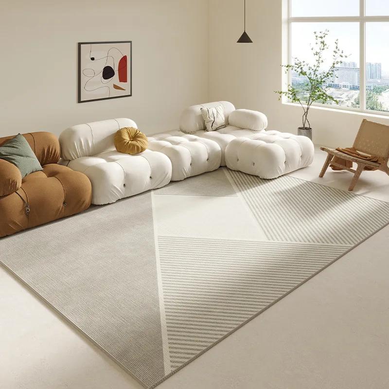 Simple Geometric Ins Line Wind Carpet Living Room Bed In Front of the Large Carpet Easy To Take Care of Non-slip Soft Rug