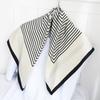 Handmade Printing~ Spring and Autumn Fashion Silk Scarf Versatile 71 Small Square Scarf Letter Thin Temperament Small Scarf Headscarf