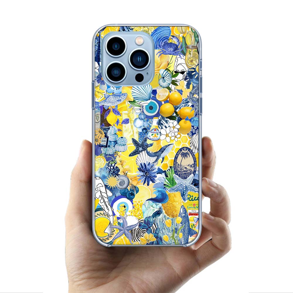 

Mediterranean Lemon Cases Phone Case For Iphone 17E 16E 17 Air 16 Pro Max 15 Pro 14 Plus 11 13 12 Mini Cover Cases Compatible wi iPhone 13 Pro