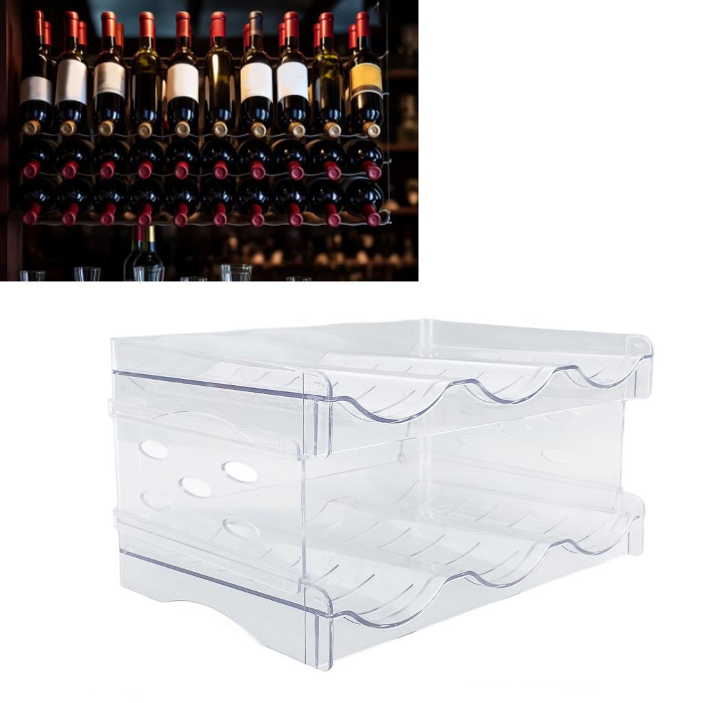 Stohovatelná láhev na vodu   Dvouvrstvý průhledný plastový stojan na šálky na stůl do kuchyňské skříňky