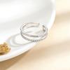 Xiaomi BF CLUB 925 Sterling Rings for Women Simple Geometric Handmade Irregular Retro Double Layered CZ Ring Allergy For Birthday Gift