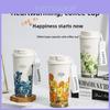 Modern Stainless Steel Insulated Coffee Cup With Double Lid For Office And Travel