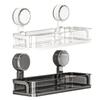 Suction Cup Storage Shelf For Bathroom Wasy Installation Bathroom Organizers Storage Rack Suitable For All Smooth Walls