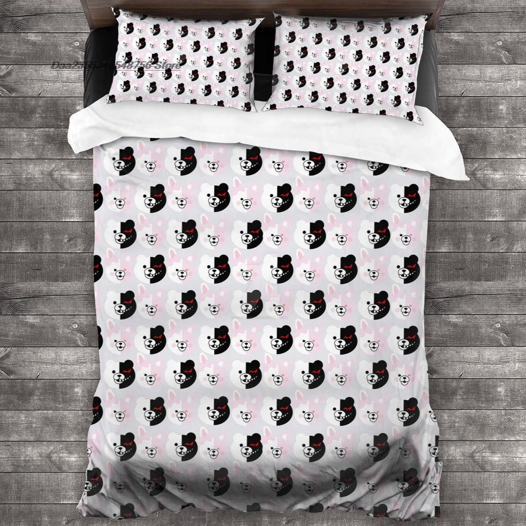 3D tisk Kreslené postavičky Danganronpa Monokuma Povlečení Jednolůžko Twin Plné Královské Velikost Postele Dospělý Dítě Ložnice Povlaky na Peřinu Sady