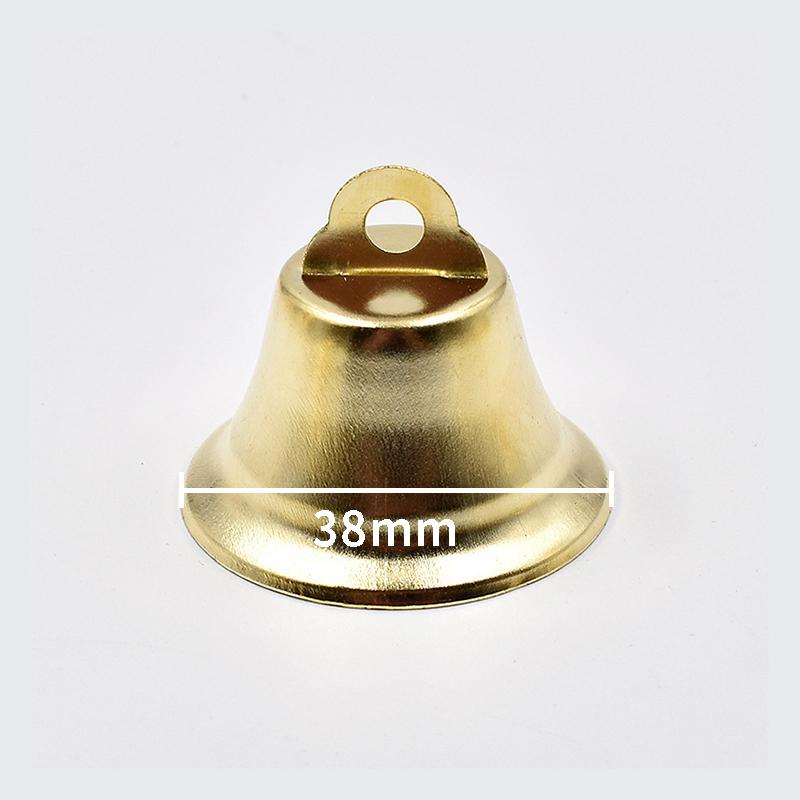 10-50Mm Gold Plated Bell Ornaments Trumpet Mini Jingle Christmas Decoration