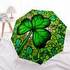 1pc Stained Glass Clover Mandala Umbrella with Plastic Handle,Suitable for All Seasons Home Travel Outdoor UmbrellaB1629