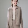 2026 Autumn/Winter Women's Fashionable Thick Cashmere Cable Knit Lapel Cardigan Sweater
