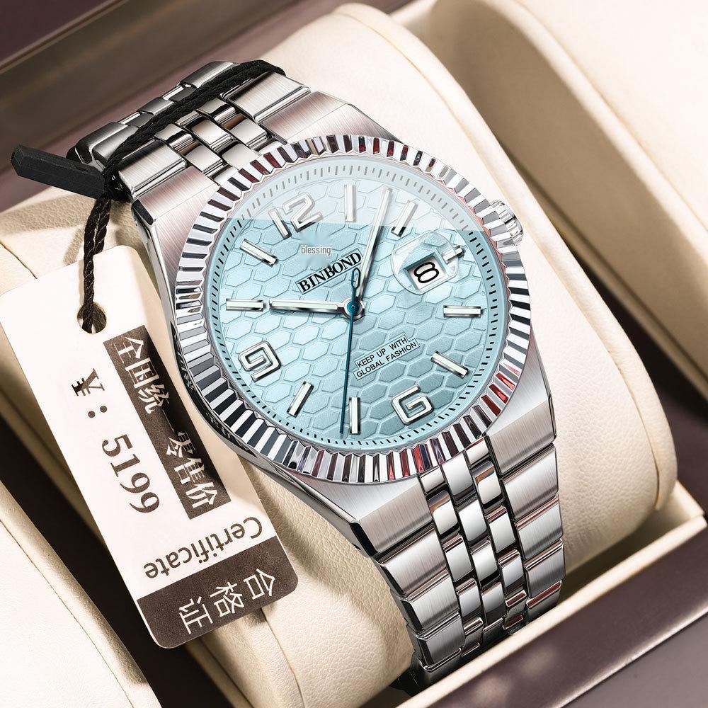 Binbang BINBOND Men's High-End Genuine 2025 Large Dial Watch