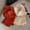 Customer fabric 100 wool scarf women's autumn and winter knitted shawl warm student scarf dual-purpose