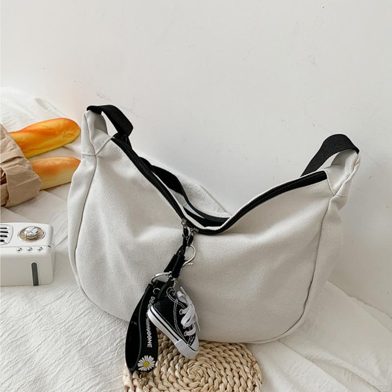 

Корейская версия студенческой холщовой однотонной сумки через плечо женская Harajuku Hong Kong ветер темно-черный ветер минималистичная сумка через плечо с приливом 2