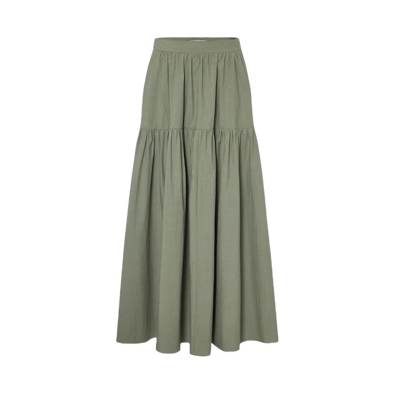 Edition Women s Retro Pleated Cotton A-Line Skirt XS
