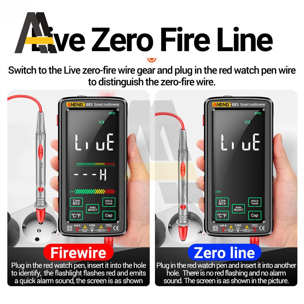 ANENG 681/682/683 Pro Non-contact Voltage Tester Current Meter Electric Measuring 6000 Count Rechargable Digital Multimeter Tool