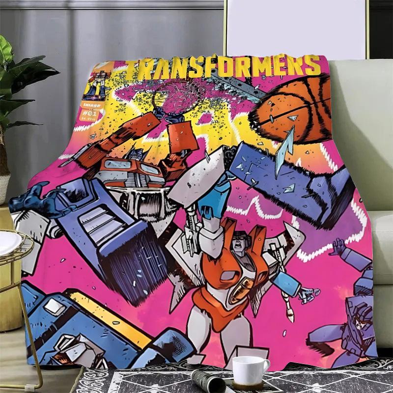Anime Transformers G1 Car Robot Printed Blanket Picnic Blankets Warm Blanket Soft Comfortable Blanket Home Travel Birthday Gift
