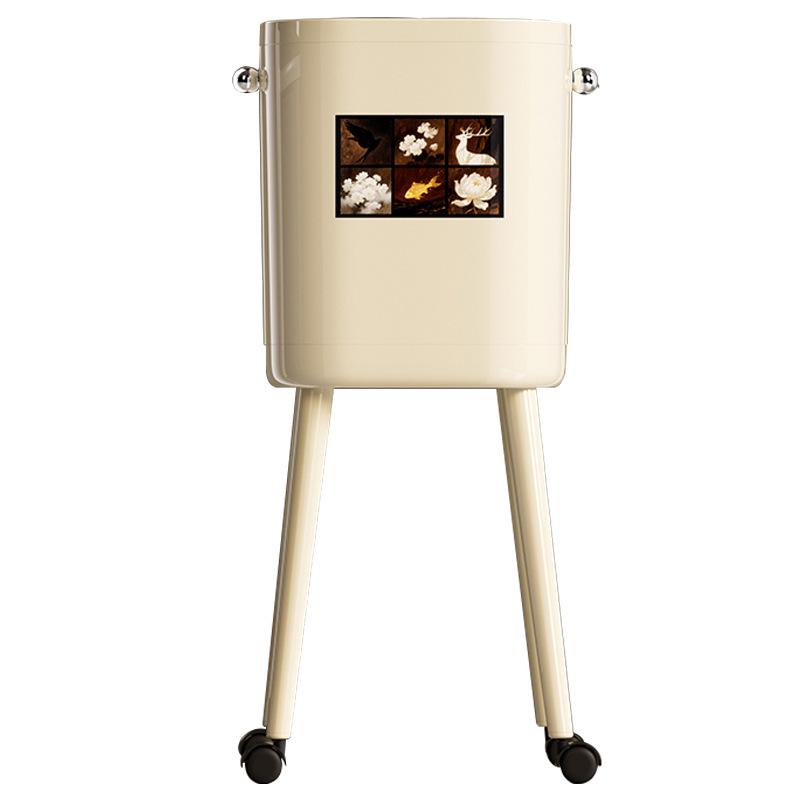 Premium Large-Capacity Trash Can with Lid – Ideal for Living Room, Bedroom, and Kitchen; Elevated Design for Easy Use.