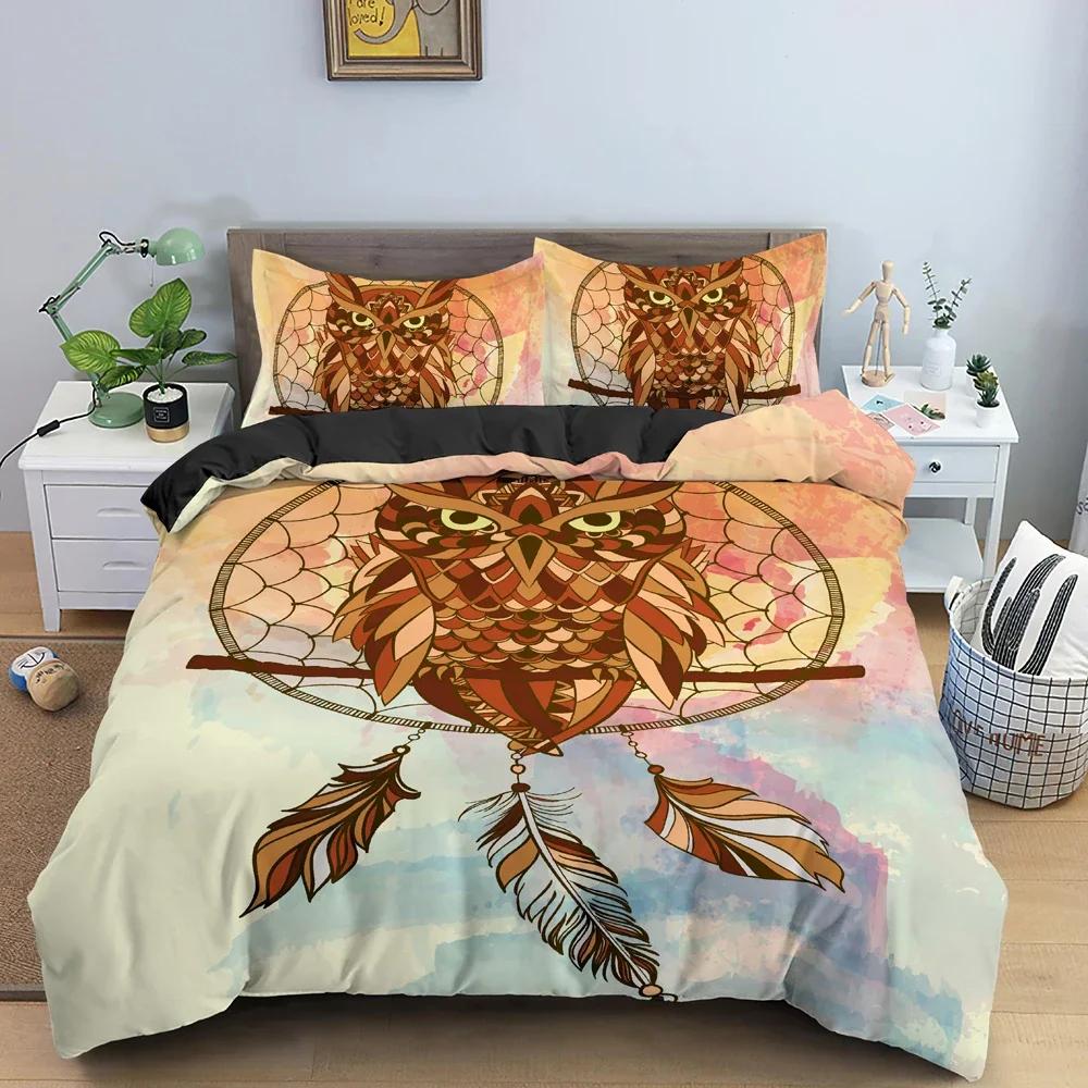 Dreamcatcher Bedding Set Feather Pattern Duvet Cover Comforter Covers Single Twin King Size Quilt Cover With Pillowcase 2/3Pcs