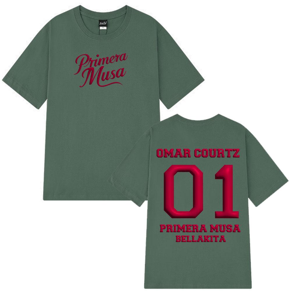Rapper Omar Courtz Print Fashion Vintage Graphics Tshirt Men Women T-shirts Streetwear Loose Casual High Quality Cotton T-shirts