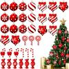 Christmas Candy Pendants Colorful Wooden Lollipop Ornaments 36 Pcs Set for Christmas Tree Decoration Home Garden Party Supplies
