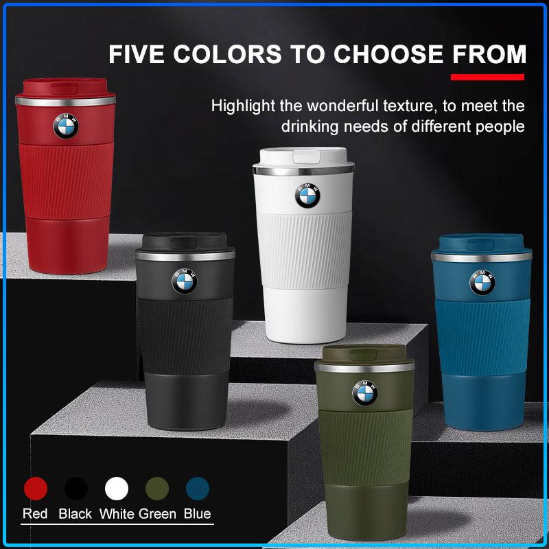 500ml Stainless Steel Coffee Tumbler Thermos Cup Portable Travel Thermal Mug For BMW M Performance 1 3 5 7 Series M3 M4 M5 M6 X1 X3 X5 X6 X7 E30 E34