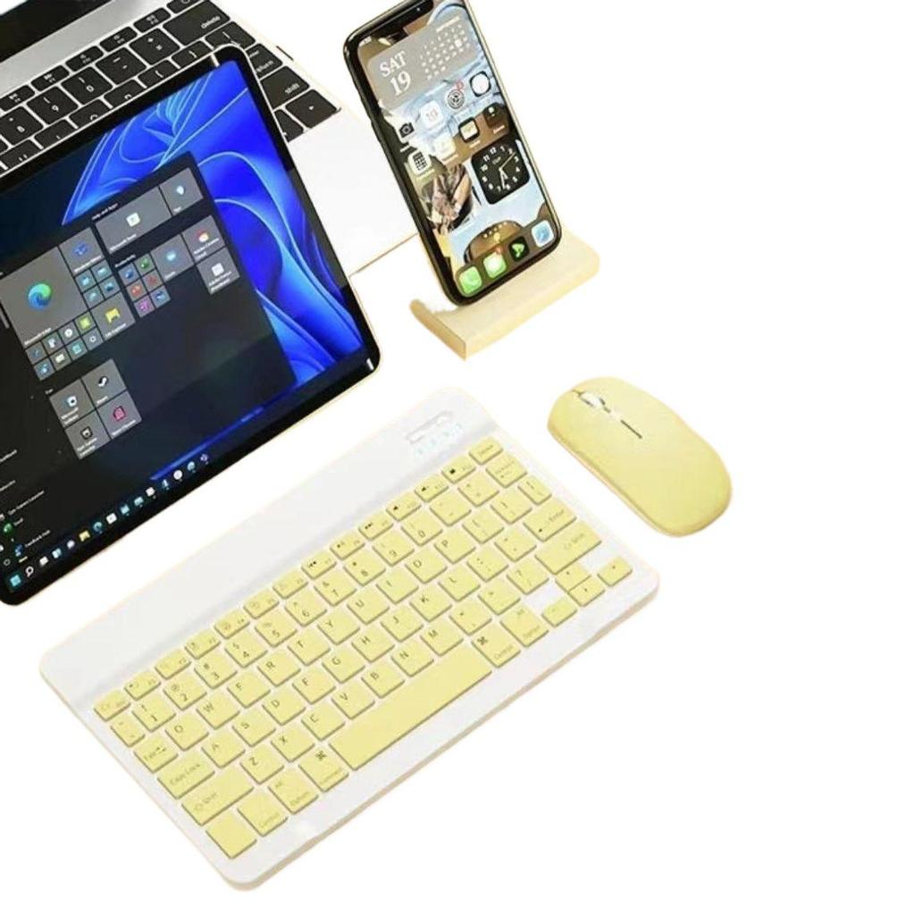 Rechargeable Wireless Bluetooth Keyboard & Mouse Combo for iPad, Tablets, Apple & Android Phones, Huawei, Lenovo