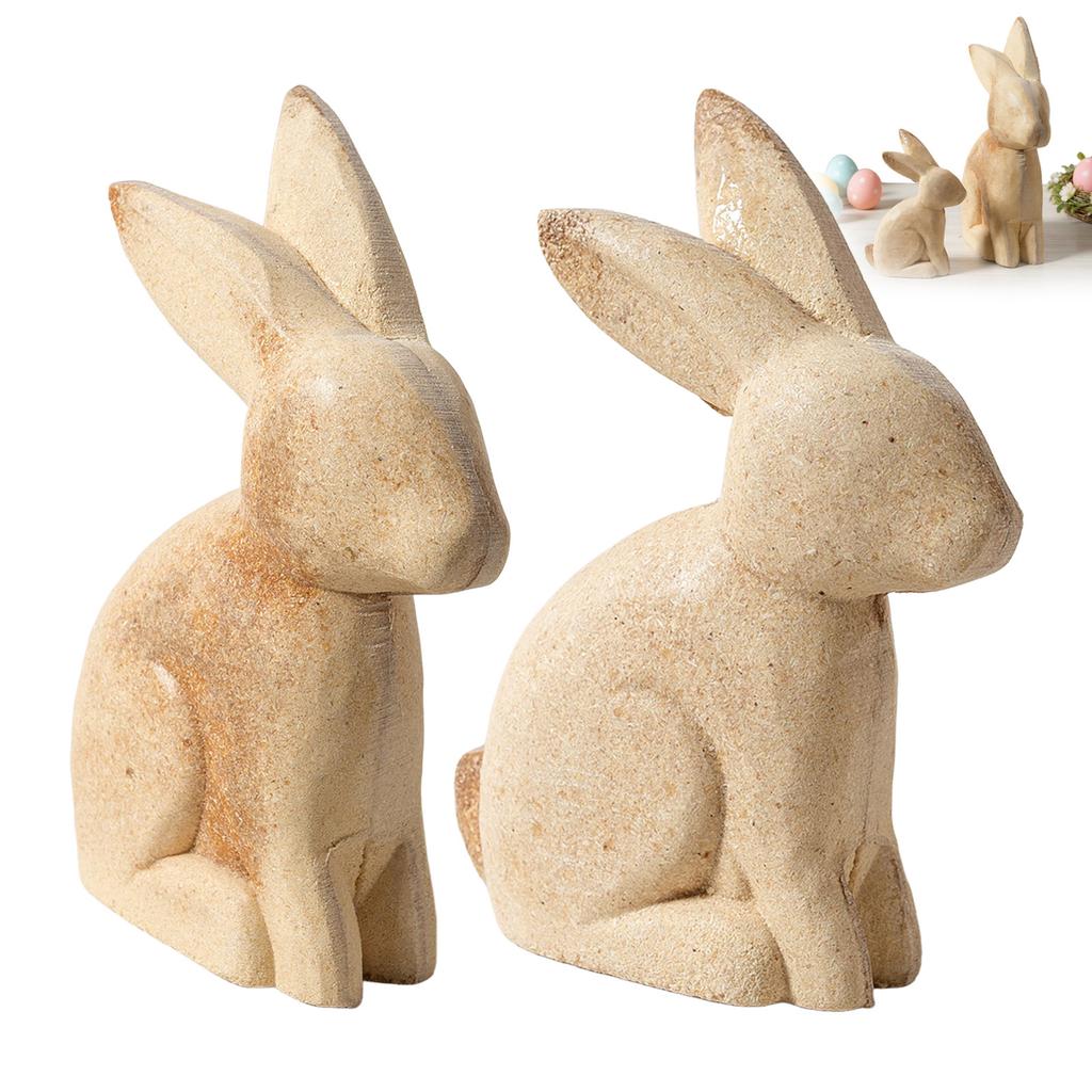 Arts And Crafts for Kids Ages 2-4 Girls Easter Decorations White Decor Rabbit Figurines Easter Statue Spring Tabletop Home Decor