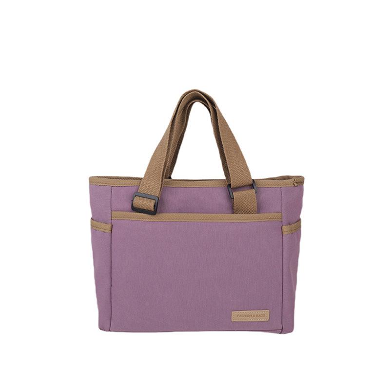 Canvas-Tasche Damen einfach und vielseitig Mehrfachtaschen Handtasche Umhängetasche Große Kapazität Schultertasche Damen Große Tasche