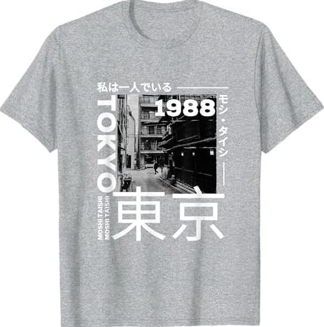 

Summer Pure Cotton Quality Mens and Womens Shortsleeved Retro Lofi Tokyo Japanese Streetwear Aesthetic Graphic Tshirt XL