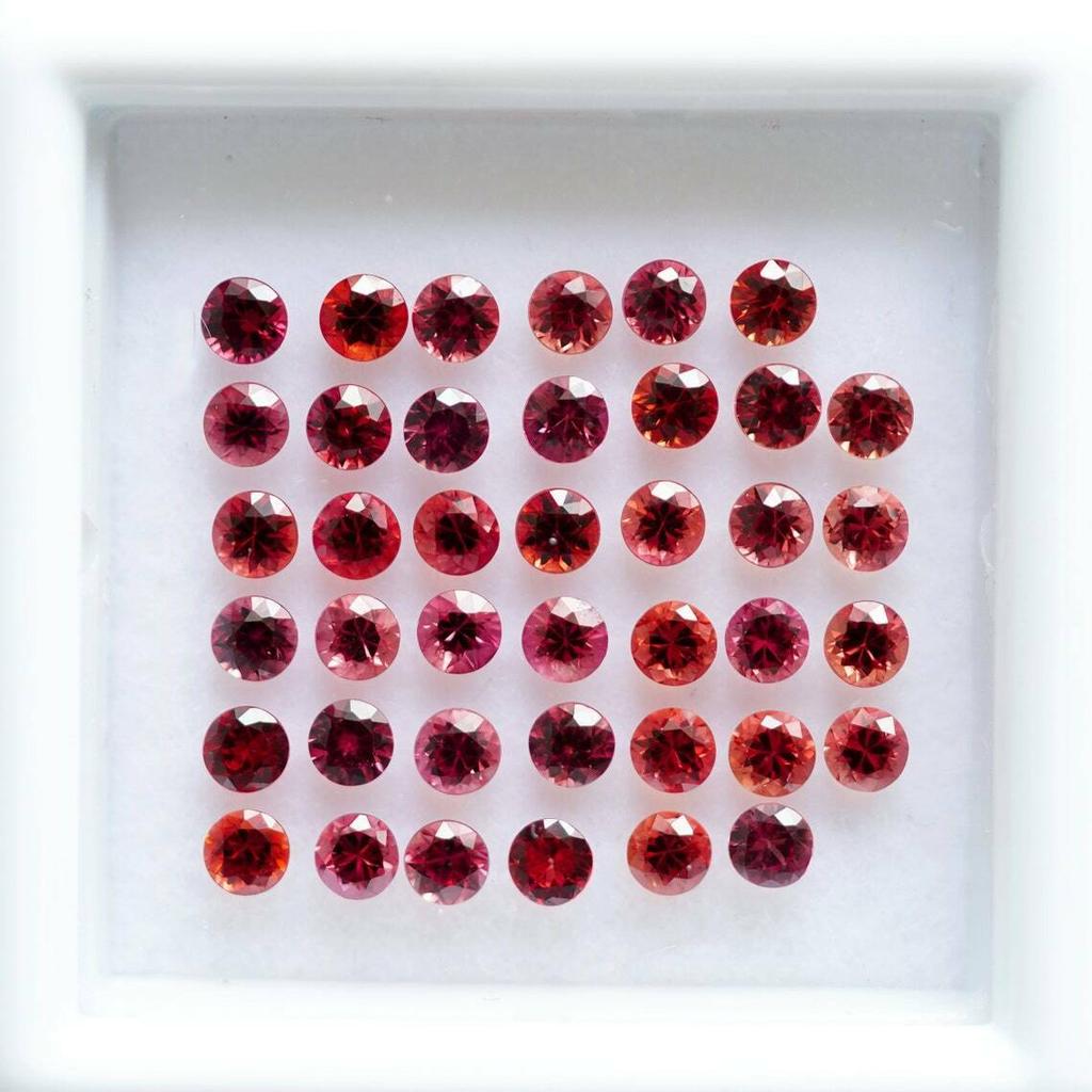 50 Pcs Lot Natural Red Ruby Round Cut 5x5mm Certified Loose Gemstones