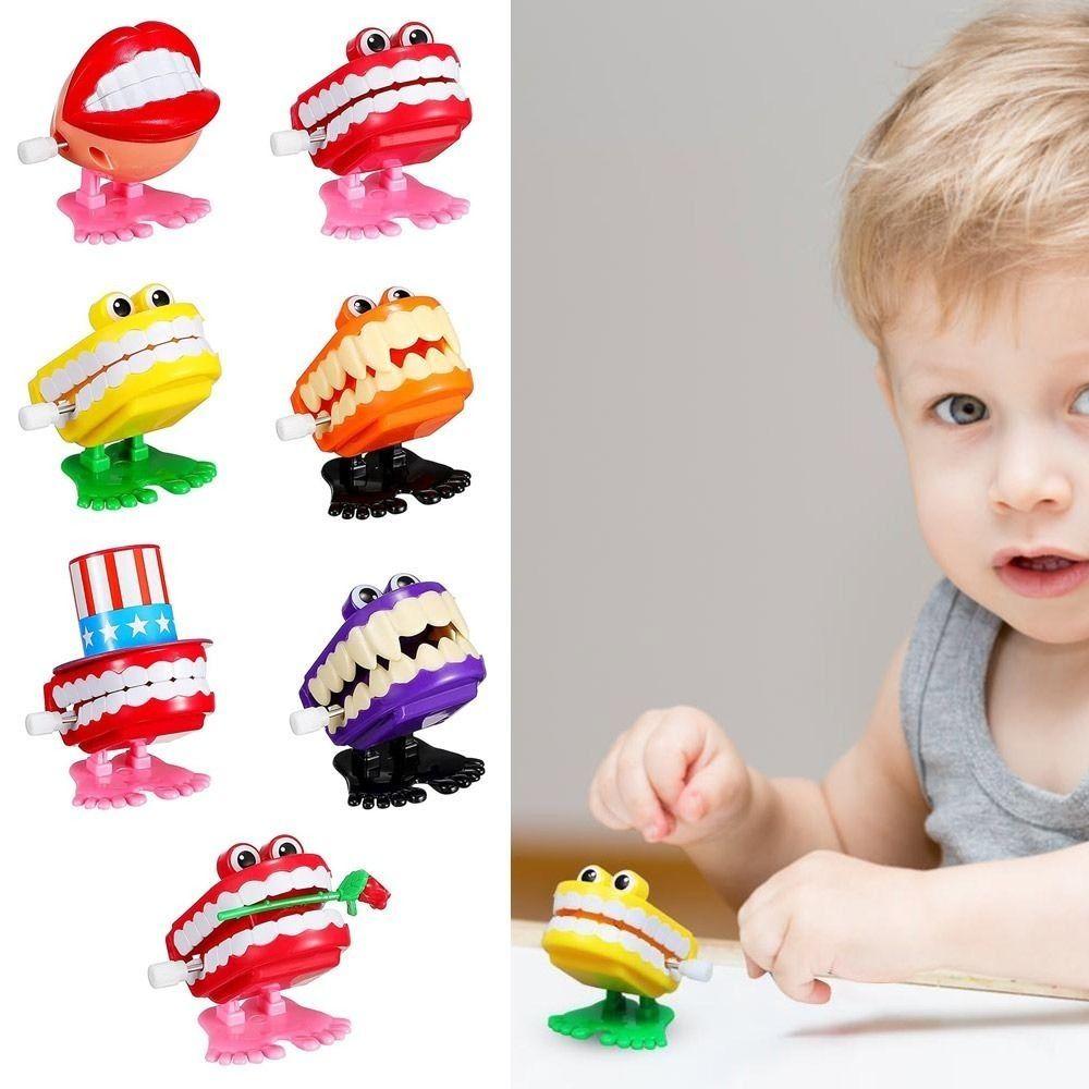 Jumping Teeth Gift Novelty Clock Toy Fun Christmas Halloween Children'S Prize Clock Toy Plastic Jumping Teeth Dental Gift