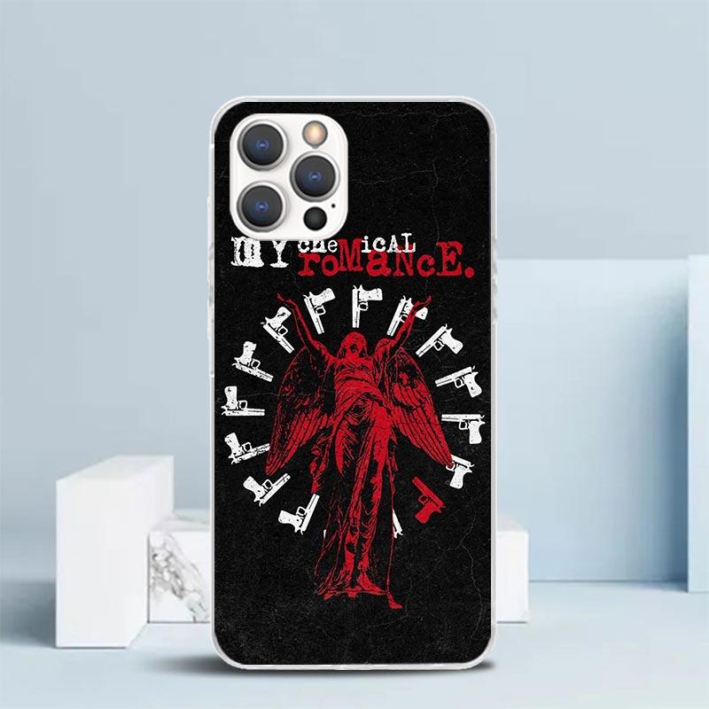My Chemical Romance MCR Soft Cover for iPhone 16 17 Air 15 14 Pro Max 16E Phone Case 13 Mini 12 11 7 SE 8 Print Pattern Fit Case
