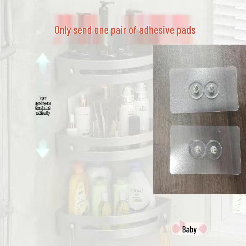 Drill-Free Triangle Corner Shelf for Bathroom & Kitchen