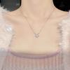 Blingbling Crystal Diamante Bowknot Necklace Clavicle Chain Gifts for Girls Present Sexy Diamante Clavicle Chain