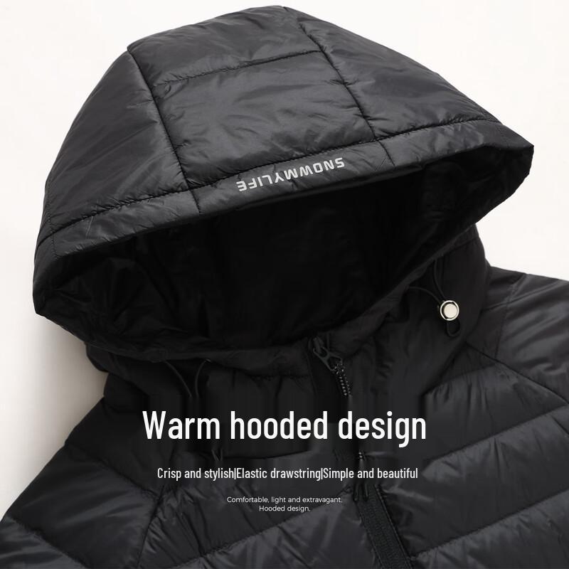 Xue Zhong Fei Men's Lightweight Hooded Duck Down Jacket